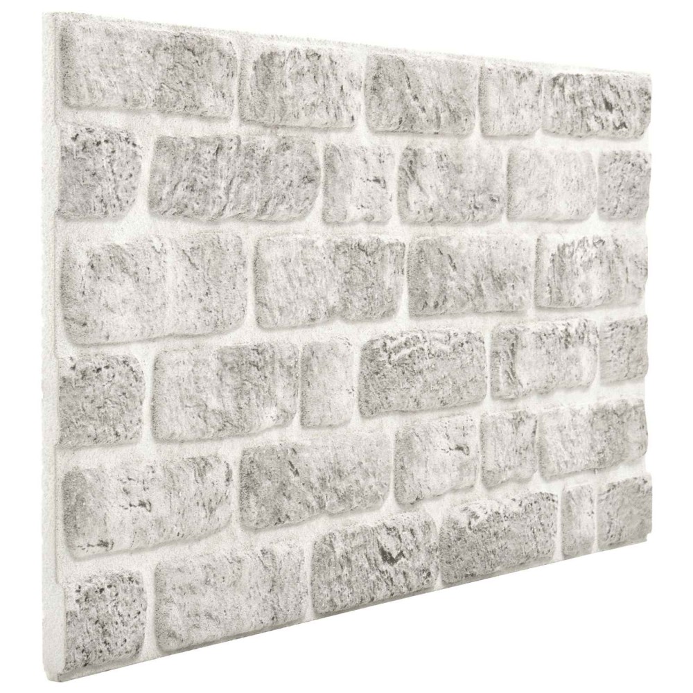 vidaXL Πάνελ τοίχου 10 τμχ. 100 x 50 cm Ανοιχτό γκρι Αφρός EPS
