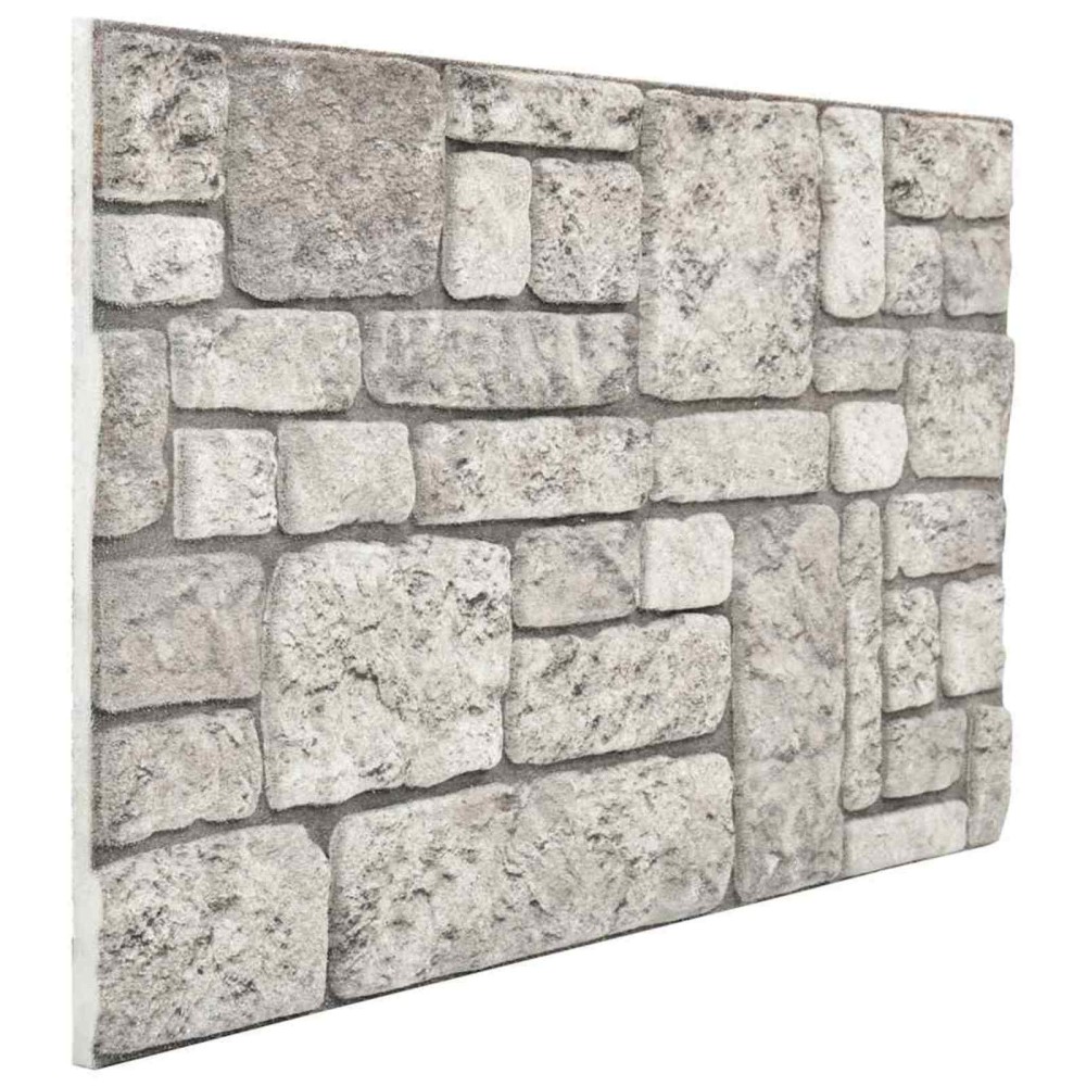 vidaXL Πάνελ τοίχου 10 τμχ. 100 x 50 cm Γκρι Αφρός EPS