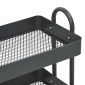 vidaXL Τροχήλατη Βάση 3 Επιπέδων Ανθρακί 43 x 34 x 79 εκ. από Ατσάλι
