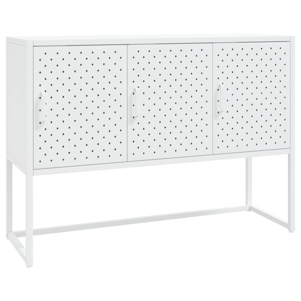 vidaXL Μπουφές Λευκός 105 x 35 x 75 εκ. από Ατσάλι