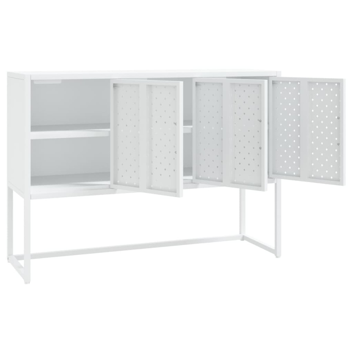 vidaXL Μπουφές Λευκός 105 x 35 x 75 εκ. από Ατσάλι