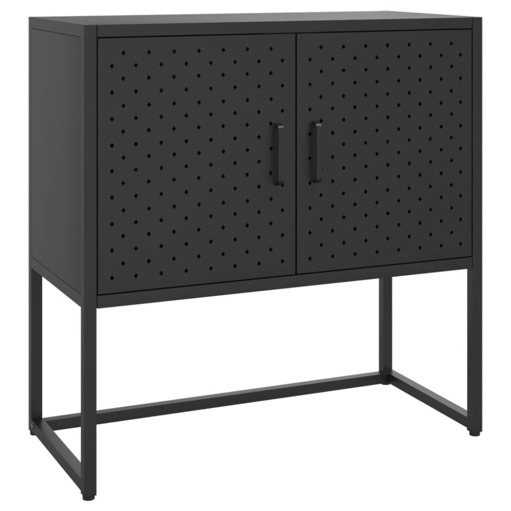 vidaXL Μπουφές Μαύρος 75 x 35 x 75 εκ. από Ατσάλι