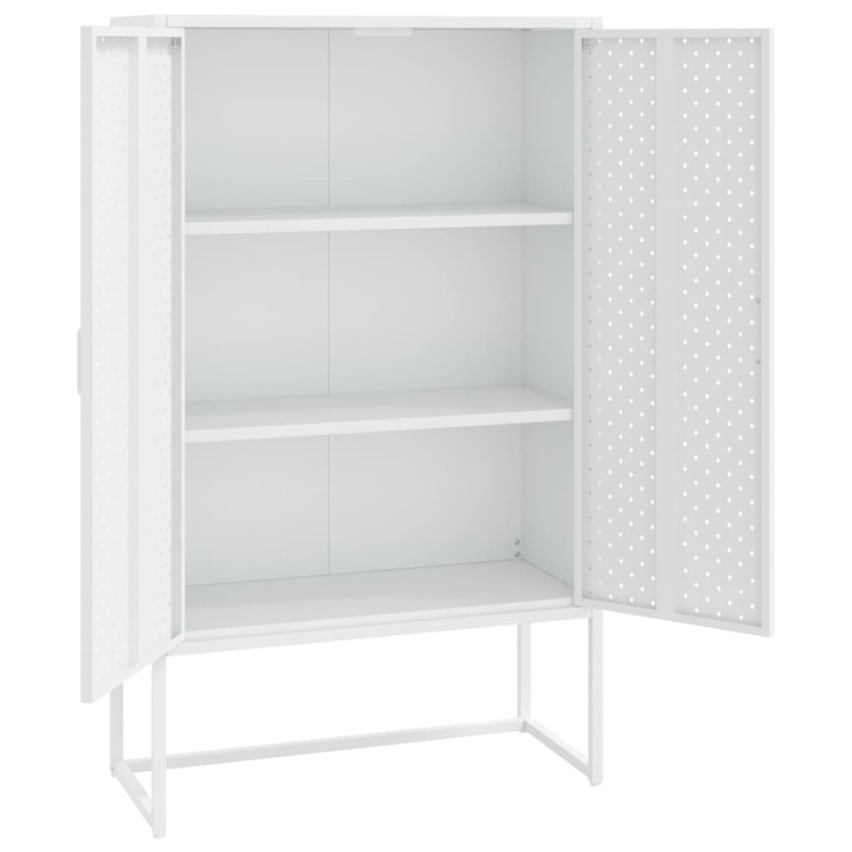 vidaXL Ντουλάπι Λευκό 80 x 35 x 135 εκ. από Ατσάλι