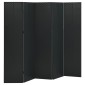 vidaXL Διαχωριστικό Δωματίου με 5 Πάνελ Μαύρο 200 x 180 εκ. από Ατσάλι