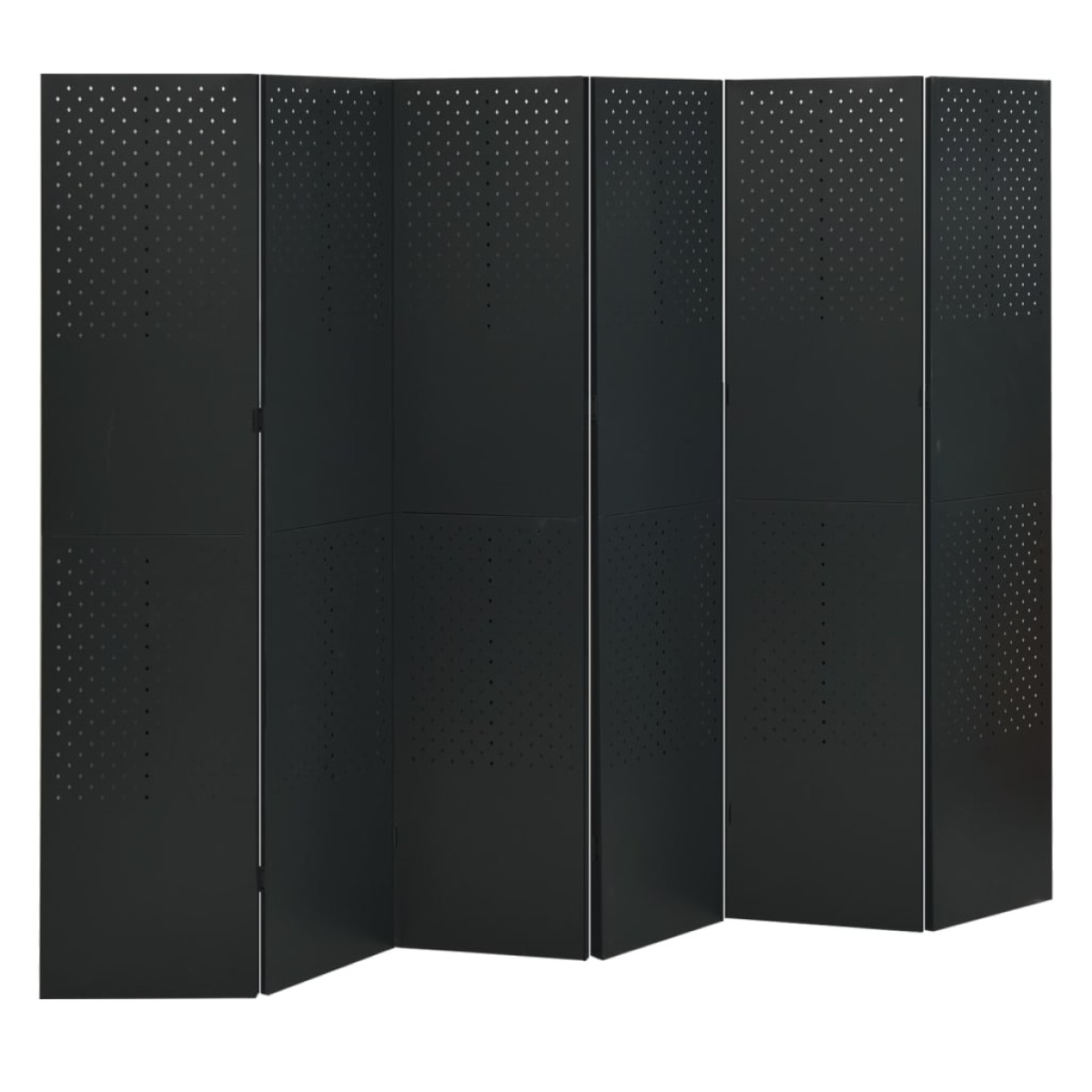 vidaXL Διαχωριστικό Δωματίου με 6 Πάνελ Μαύρο 240 x 180 εκ. από Ατσάλι