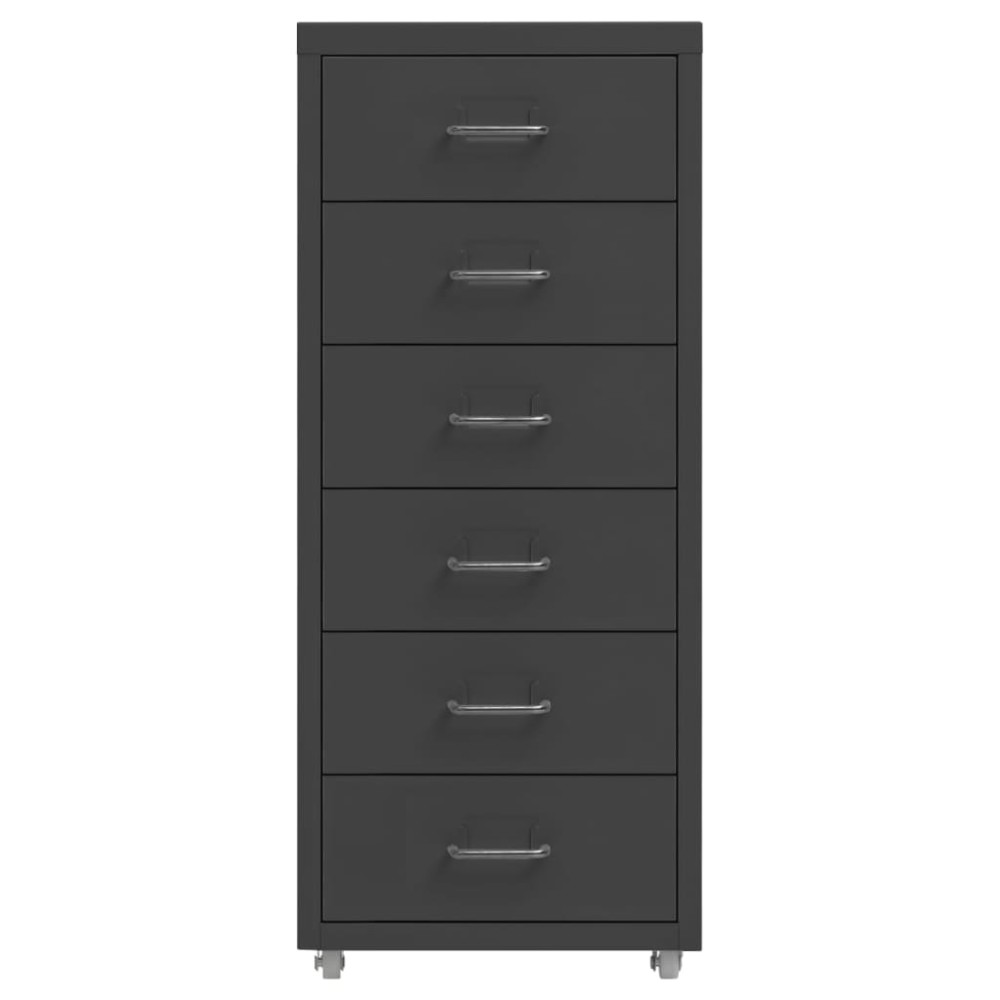 vidaXL Αρχειοθήκη Φορητή Ανθρακί 28 x 41 x 69 εκ. Μεταλλική