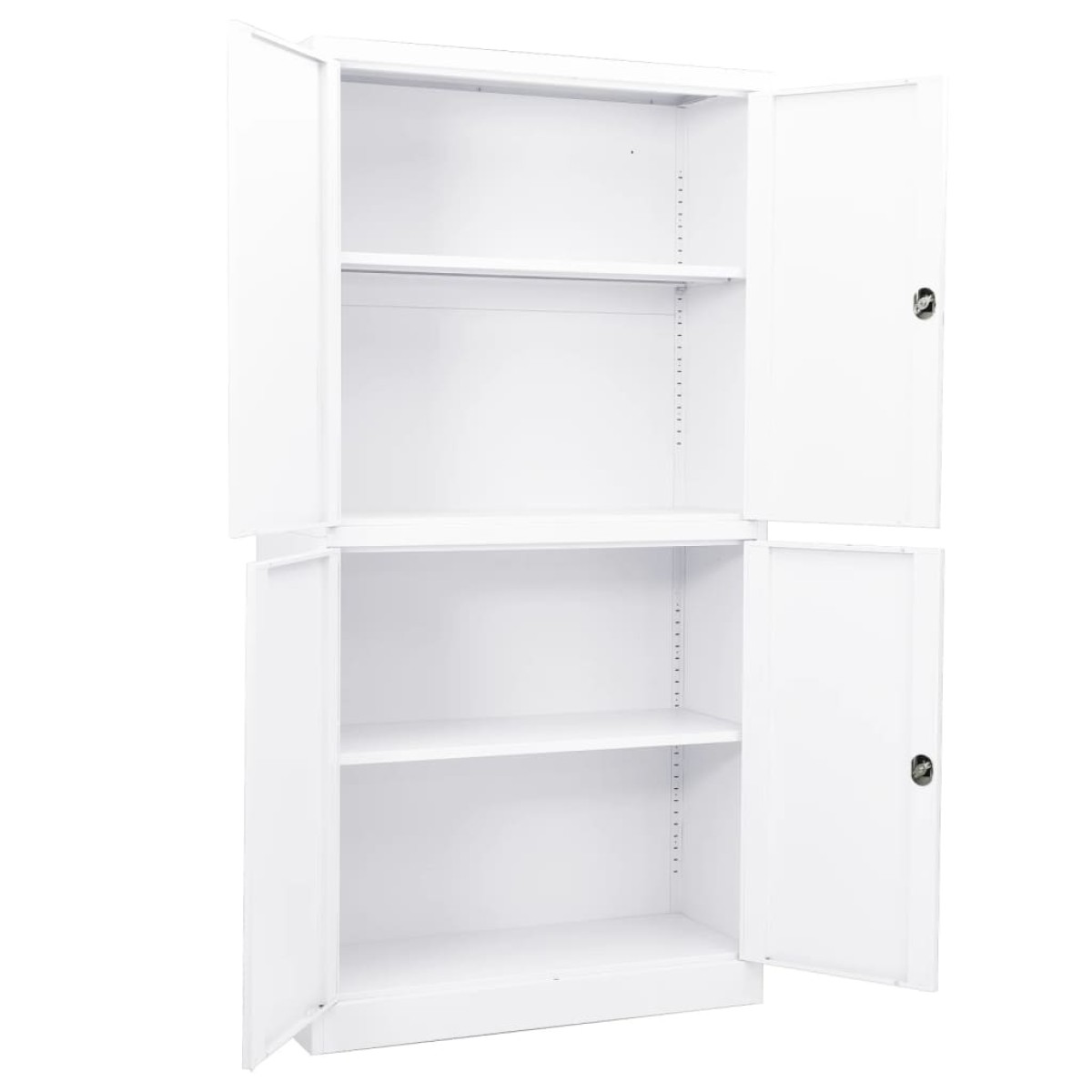 vidaXL Ντουλάπα Γραφείου 90 x 40 x 180 εκ. Λευκή Ατσάλινη