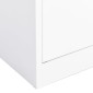 vidaXL Ντουλάπα Γραφείου 90 x 40 x 180 εκ. Λευκή Ατσάλινη
