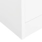 vidaXL Ντουλάπα Γραφείου 90 x 40 x 180 εκ. Λευκή Ατσάλινη
