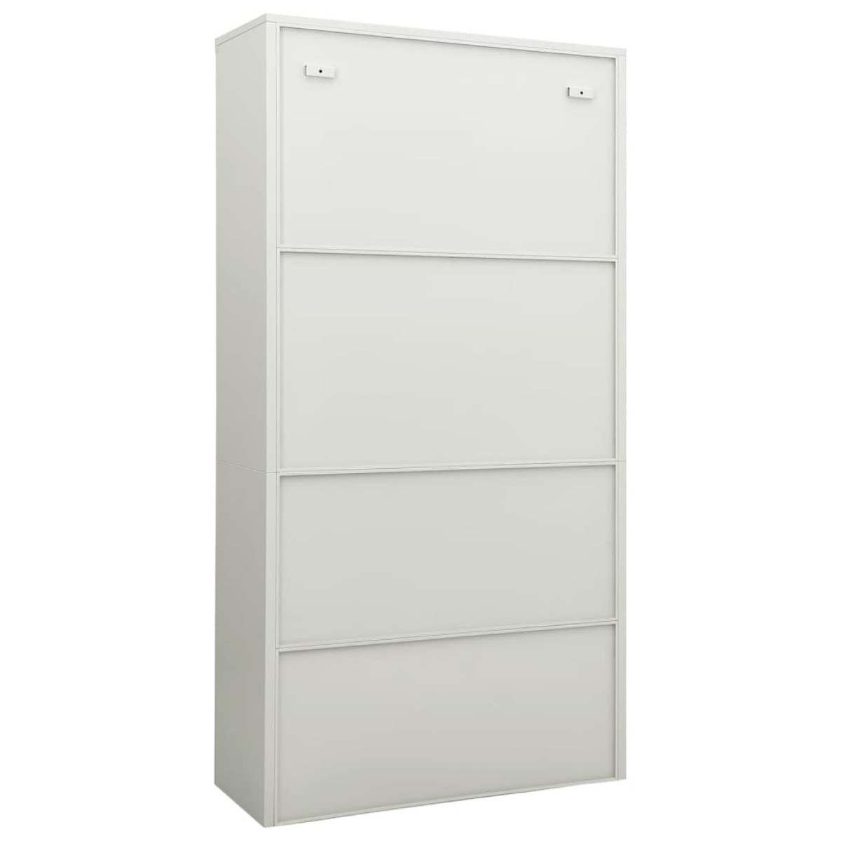 vidaXL Ντουλάπα Γραφείου 90 x 40 x 180 εκ. Ανοιχτό Γκρι Ατσάλινη