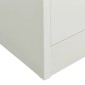vidaXL Ντουλάπα Γραφείου 90 x 40 x 180 εκ. Ανοιχτό Γκρι Ατσάλινη