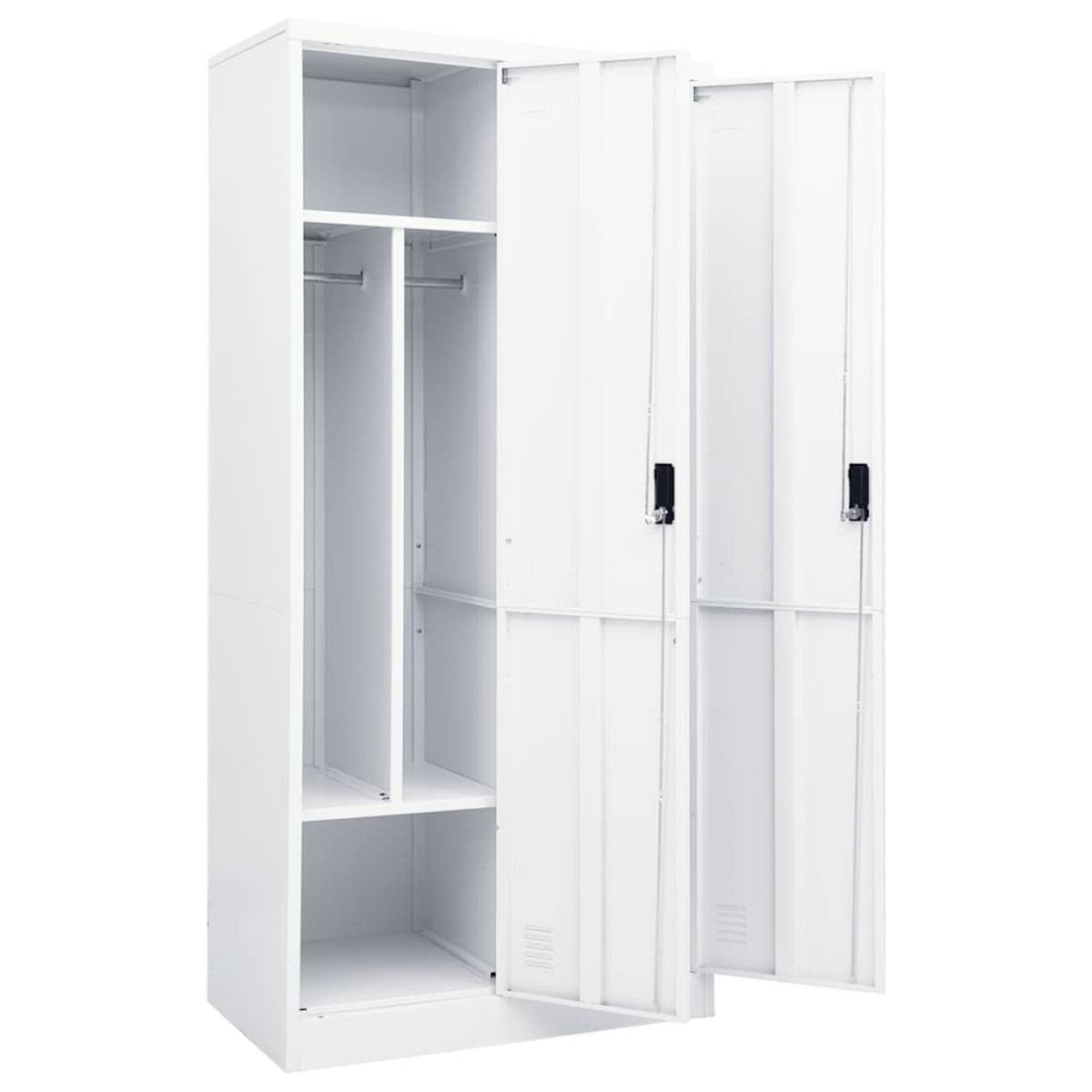 vidaXL Ντουλάπα Λευκή 80 x 50 x 180 εκ. από Χάλυβα