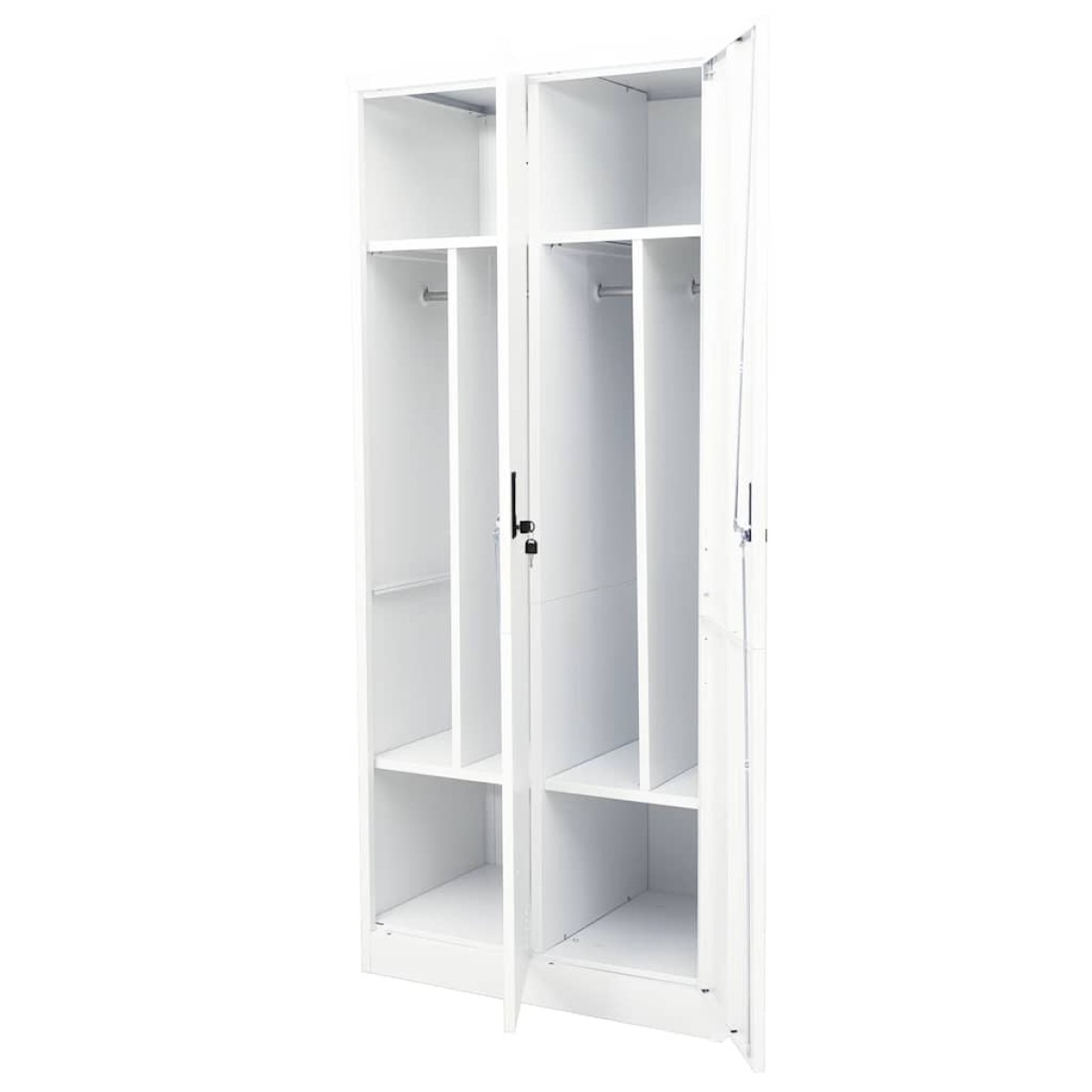 vidaXL Ντουλάπα Λευκή 80 x 50 x 180 εκ. από Χάλυβα