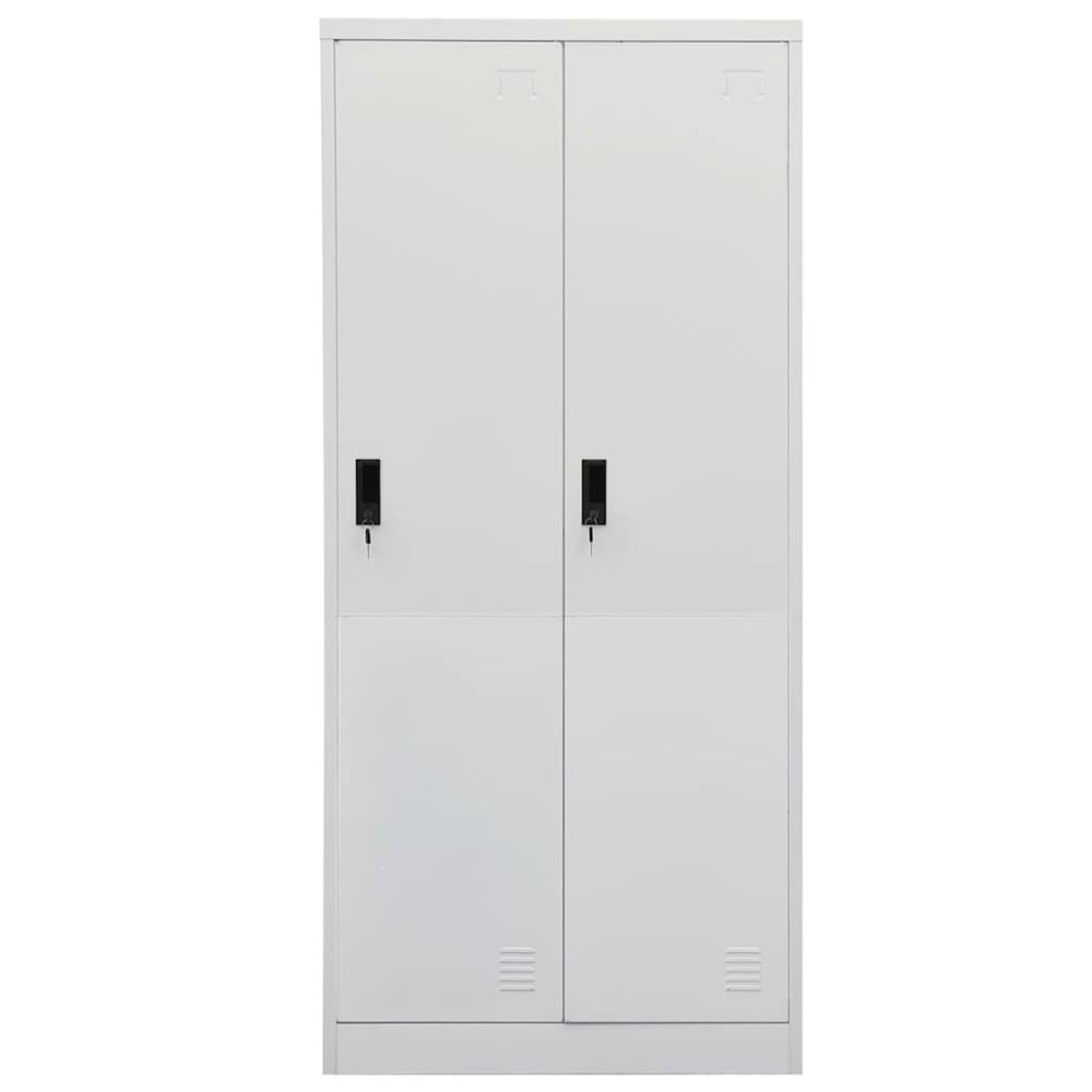 vidaXL Ντουλάπα Ανοιχτό Γκρι 80 x 50 x 180 εκ. από Χάλυβα