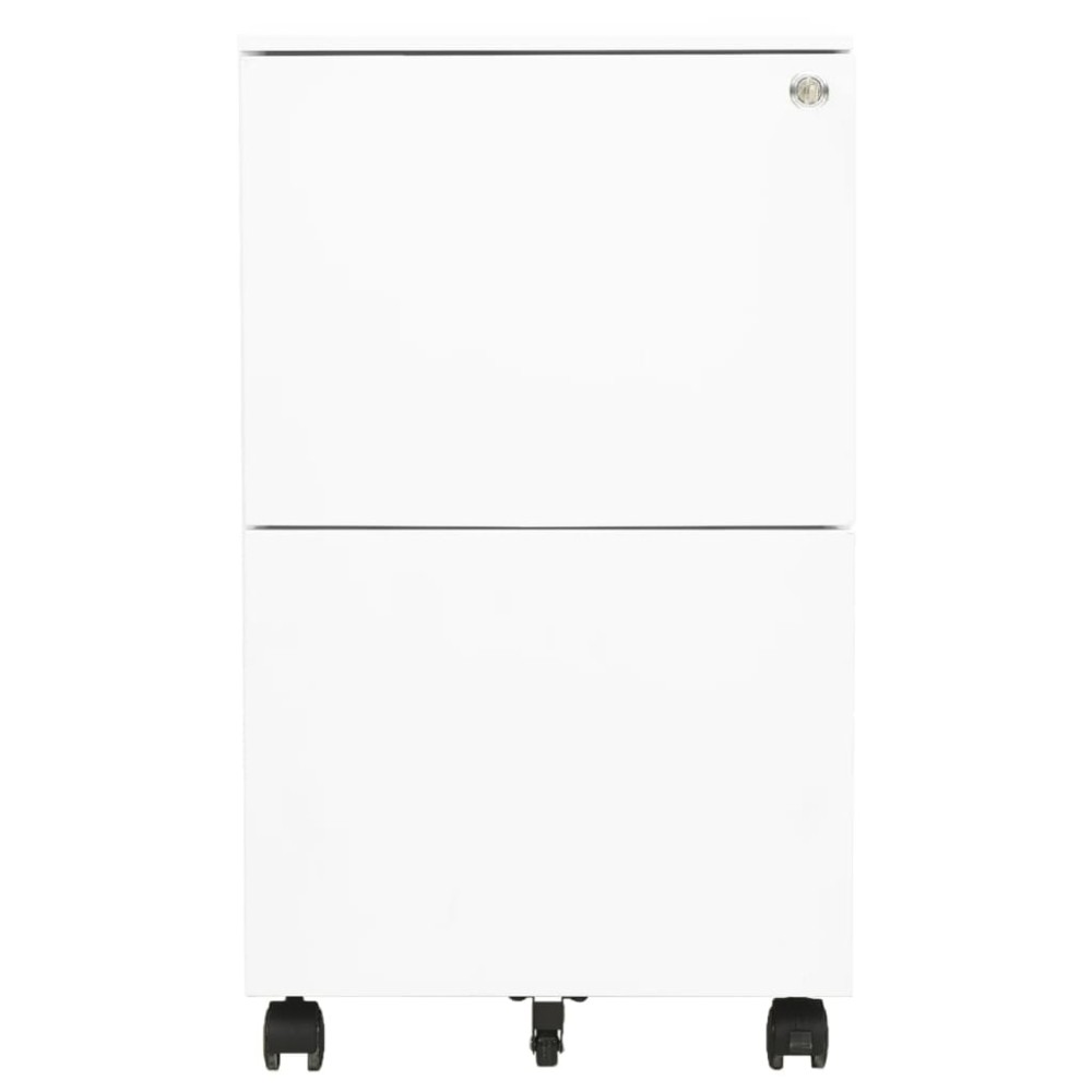 vidaXL Αρχειοθήκη Φορητή Λευκή 39 x 45 x 67 εκ. Ατσάλινη