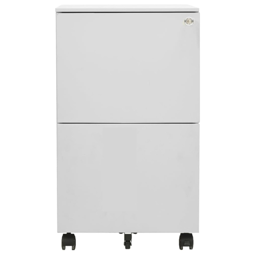 vidaXL Αρχειοθήκη Φορητή Ανοιχτό Γκρι 39 x 45 x 67 εκ. Ατσάλινη