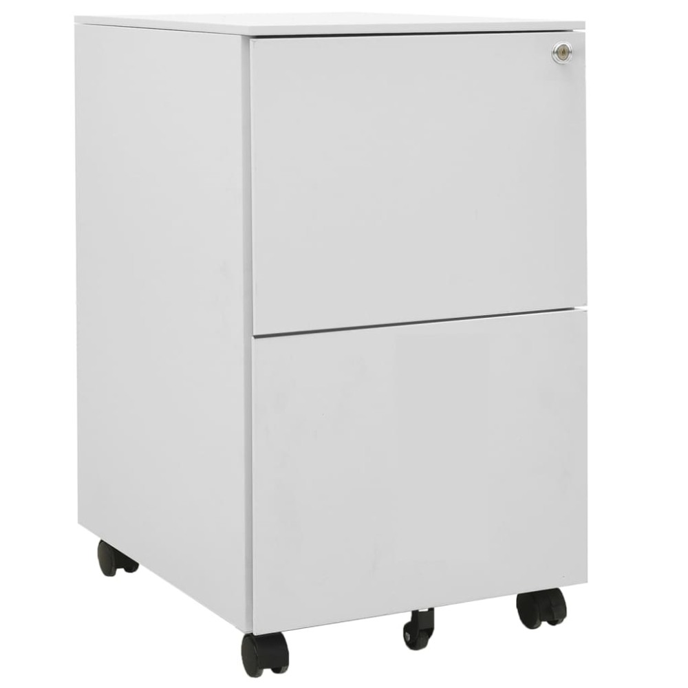vidaXL Αρχειοθήκη Φορητή Ανοιχτό Γκρι 39 x 45 x 67 εκ. Ατσάλινη