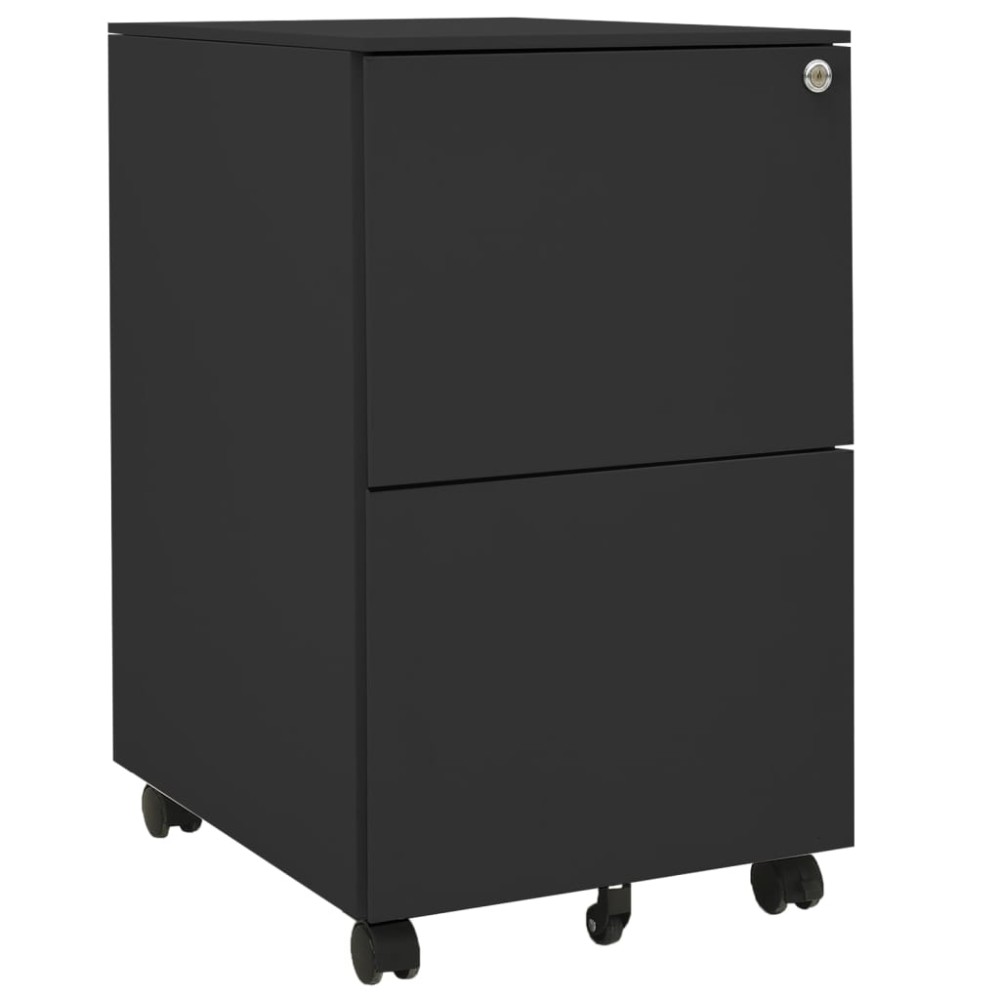 vidaXL Αρχειοθήκη Φορητή Ανθρακί 39 x 45 x 67 εκ. Ατσάλινη