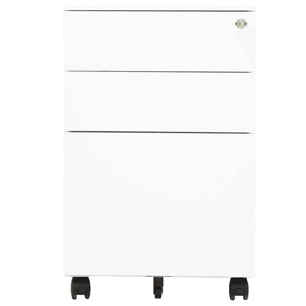 vidaXL Αρχειοθήκη Φορητή Λευκή 39 x 45 x 60 εκ. Ατσάλινη