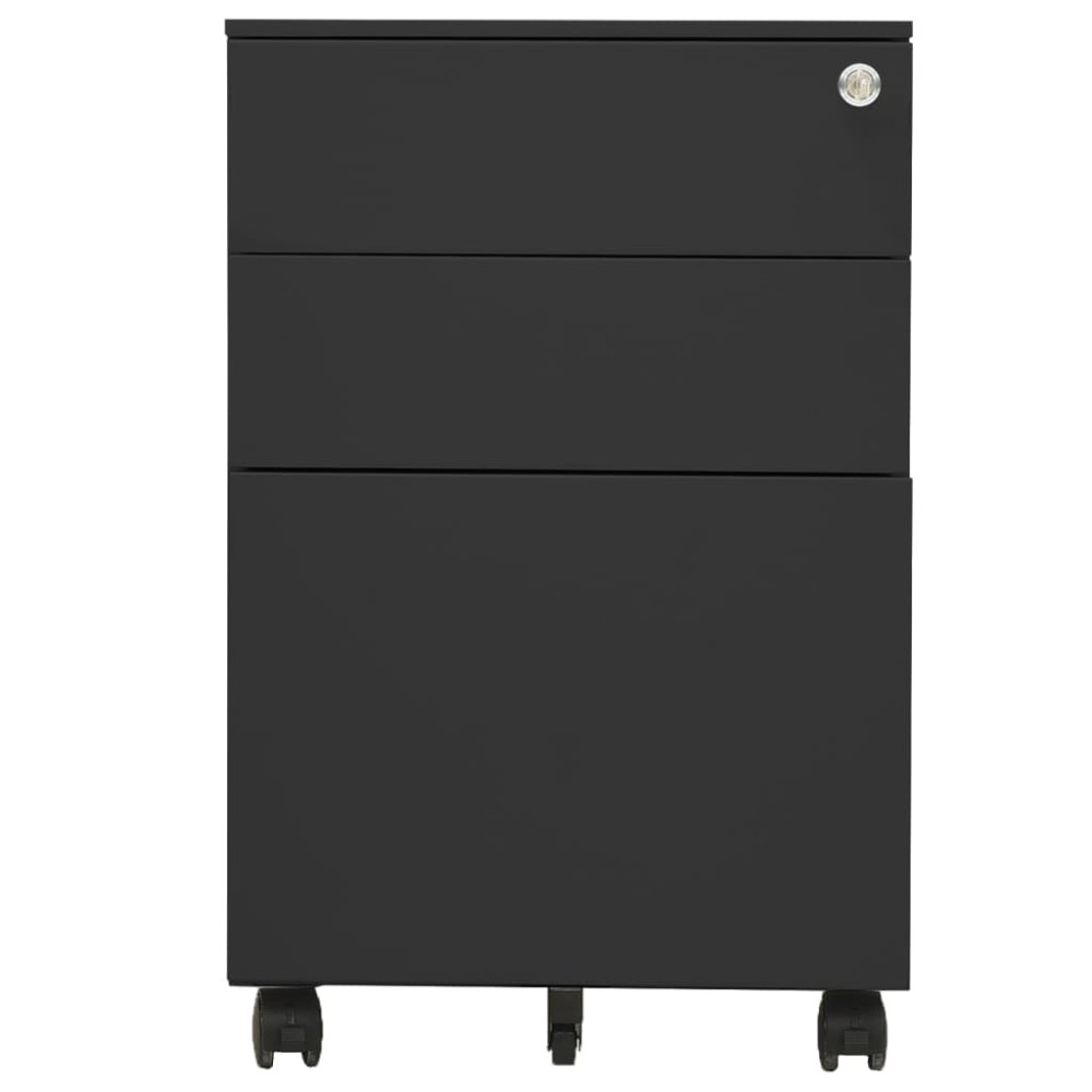vidaXL Αρχειοθήκη Φορητή Ανθρακί 39 x 45 x 60 εκ. Ατσάλινη