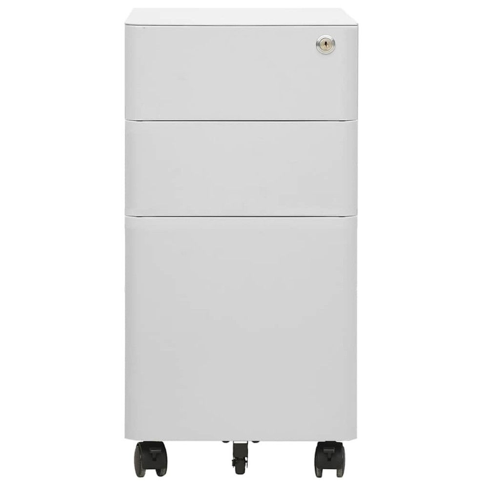 vidaXL Αρχειοθήκη Φορητή Ανοιχτή Γκρι 30 x 45 x 59 εκ. Ατσάλινη