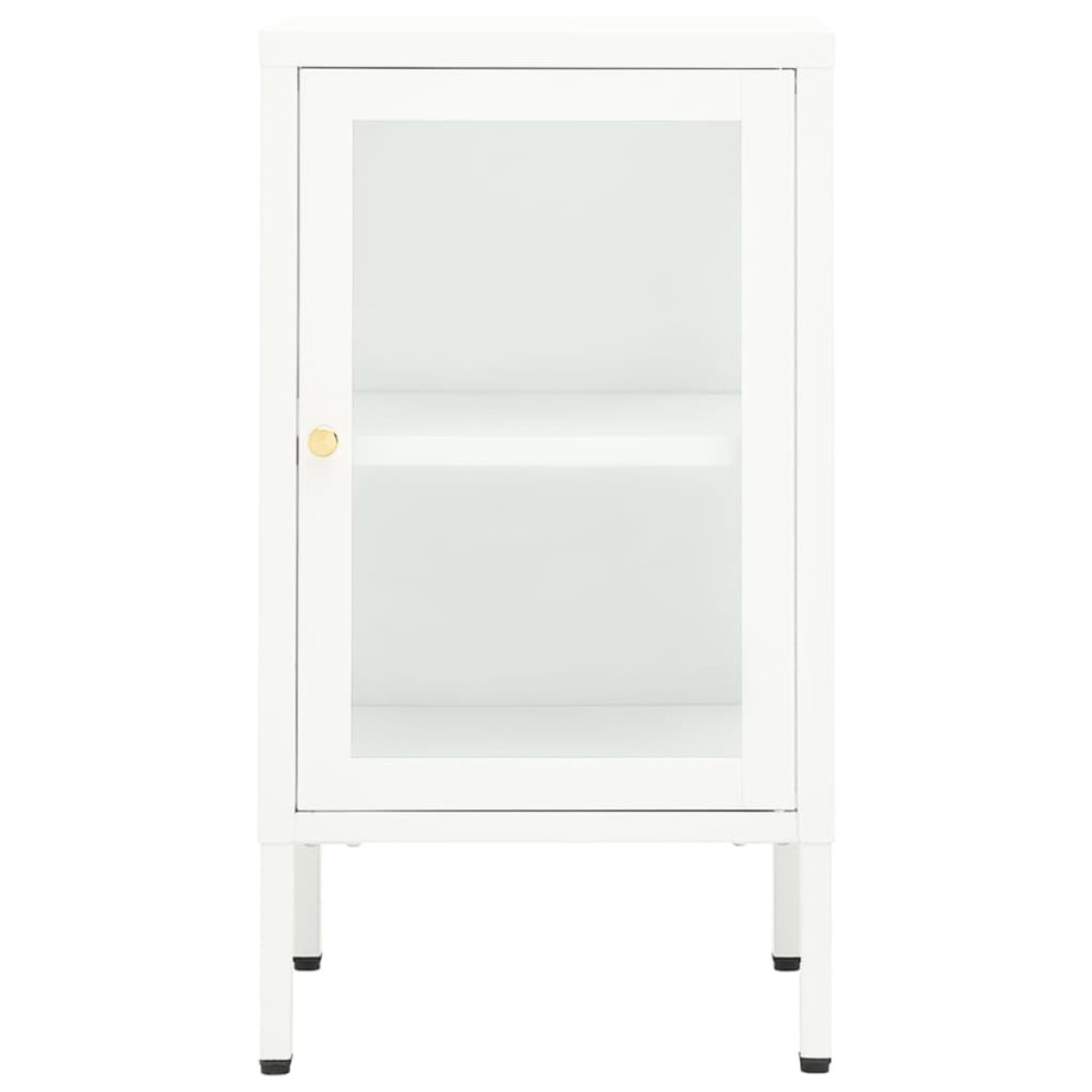 vidaXL Μπουφές 38 x 35 x 70 εκ. Μέταλλο και Γυαλί