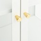 vidaXL Μπουφές Λευκός 75 x 35 x 105 εκ. από Ατσάλι και Γυαλί