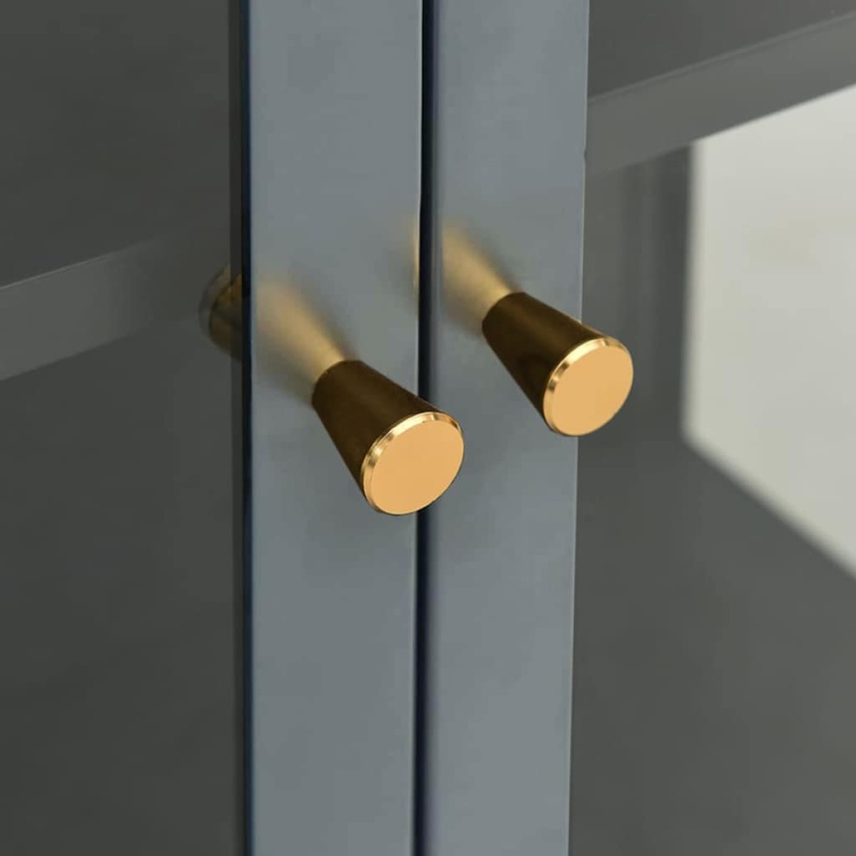 vidaXL Μπουφές Ανθρακί 75 x 35 x 105 εκ. από Ατσάλι και Γυαλί
