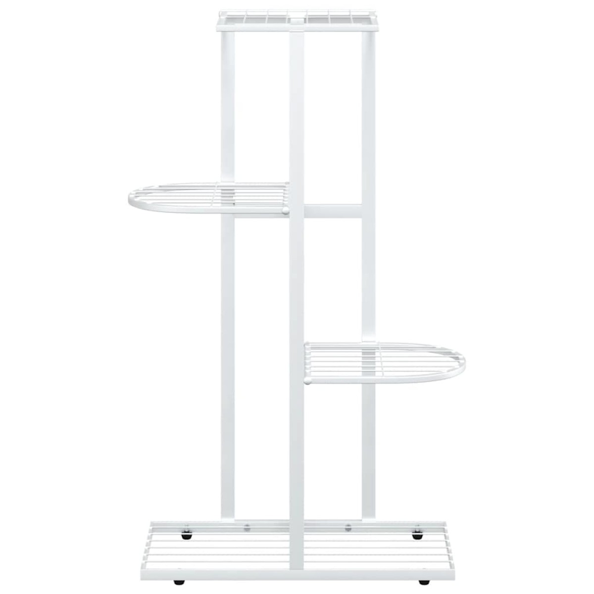 vidaXL Ανθοστήλη 4 Επιπέδων Λευκή 43 x 22 x 76 εκ. Μεταλλική