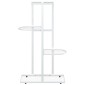 vidaXL Ανθοστήλη 4 Επιπέδων Λευκή 43 x 22 x 76 εκ. Μεταλλική