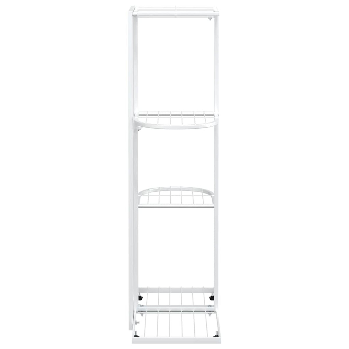 vidaXL Ανθοστήλη 4 Επιπέδων Λευκή 43 x 22 x 76 εκ. Μεταλλική