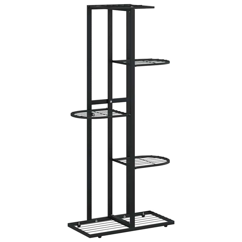 vidaXL Ανθοστήλη 5 Επιπέδων Μαύρη 43 x 22 x 98 εκ. Μεταλλική