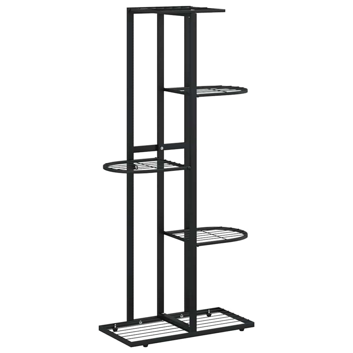 vidaXL Ανθοστήλη 5 Επιπέδων Μαύρη 43 x 22 x 98 εκ. Μεταλλική