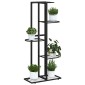 vidaXL Ανθοστήλη 5 Επιπέδων Μαύρη 43 x 22 x 98 εκ. Μεταλλική