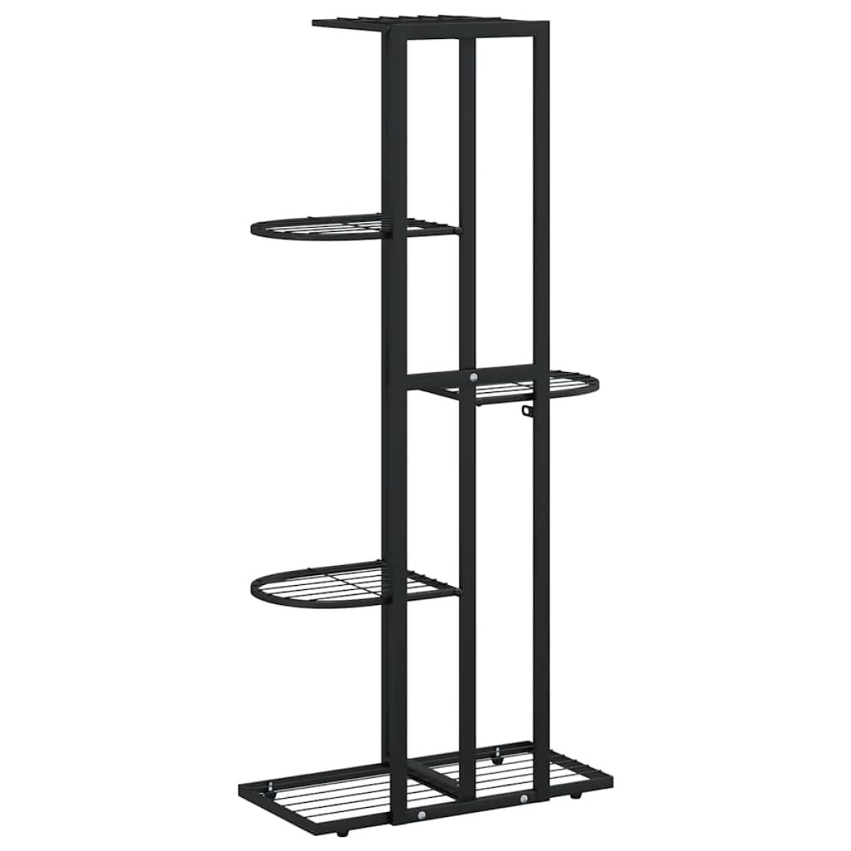 vidaXL Ανθοστήλη 5 Επιπέδων Μαύρη 43 x 22 x 98 εκ. Μεταλλική