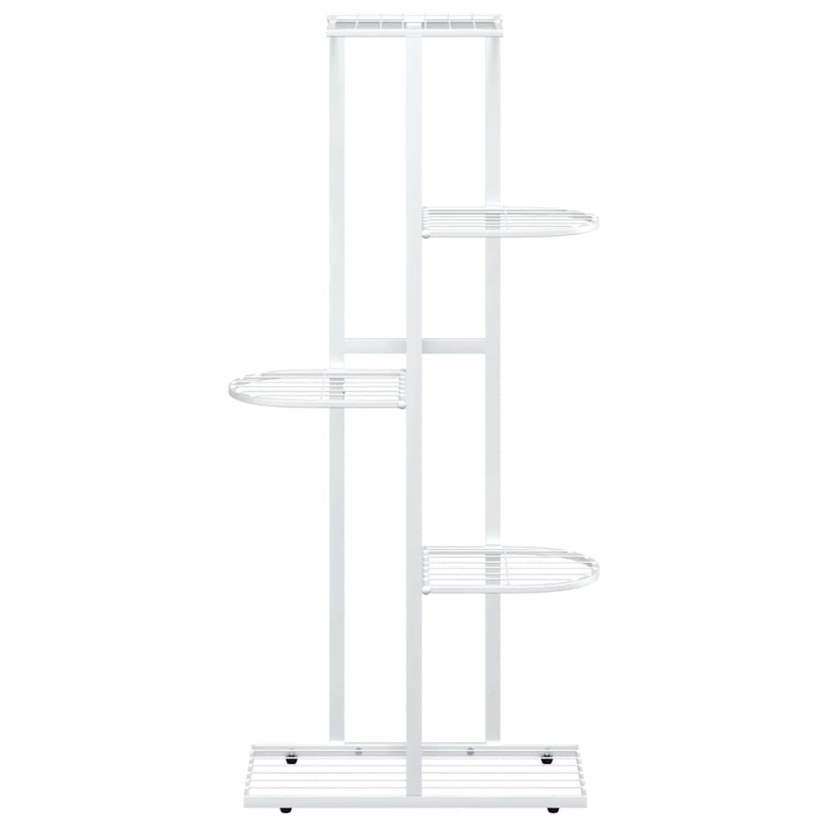 vidaXL Ανθοστήλη 5 Επιπέδων Λευκή 43 x 22 x 98 εκ. Μεταλλική
