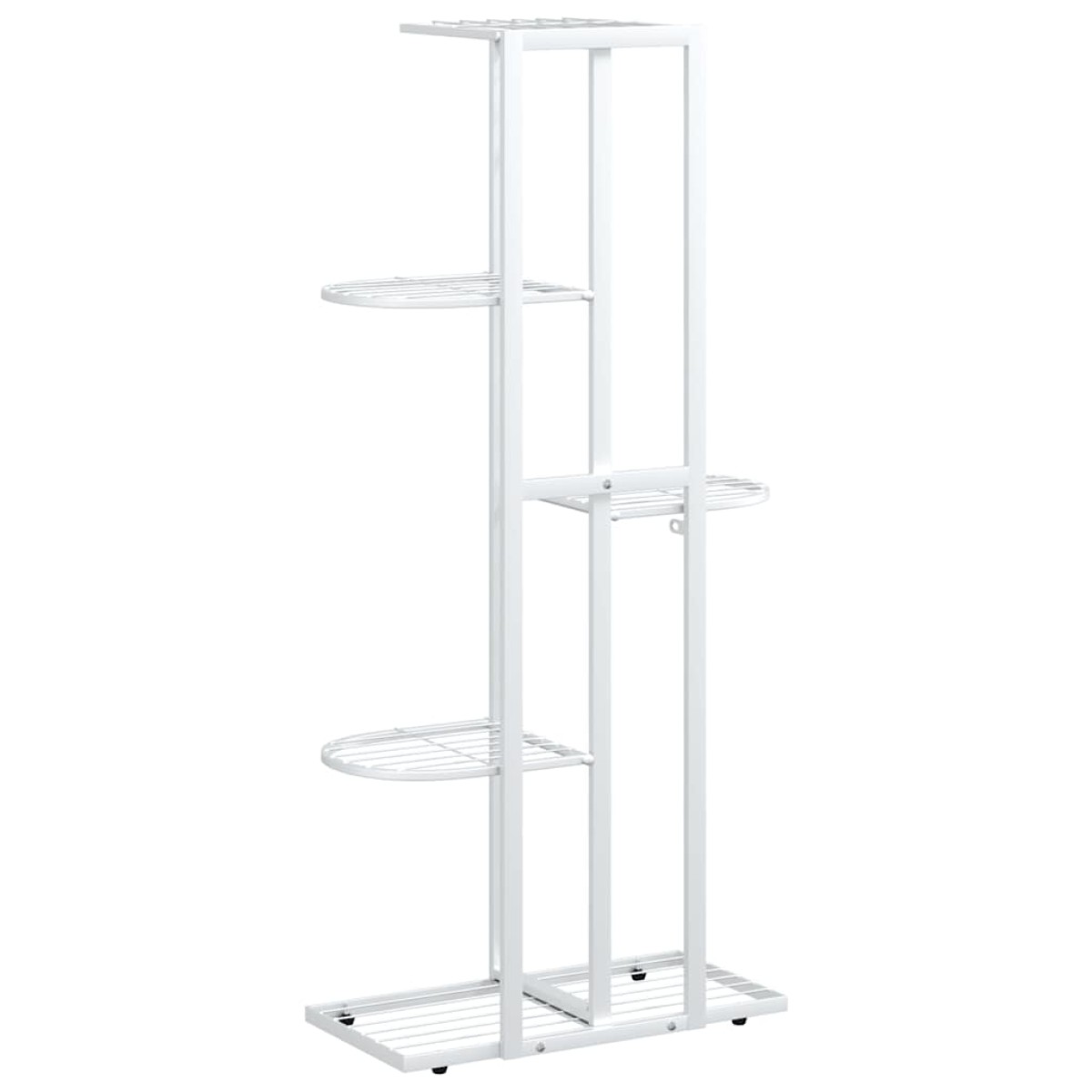 vidaXL Ανθοστήλη 5 Επιπέδων Λευκή 43 x 22 x 98 εκ. Μεταλλική