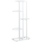 vidaXL Ανθοστήλη 5 Επιπέδων Λευκή 43 x 22 x 98 εκ. Μεταλλική