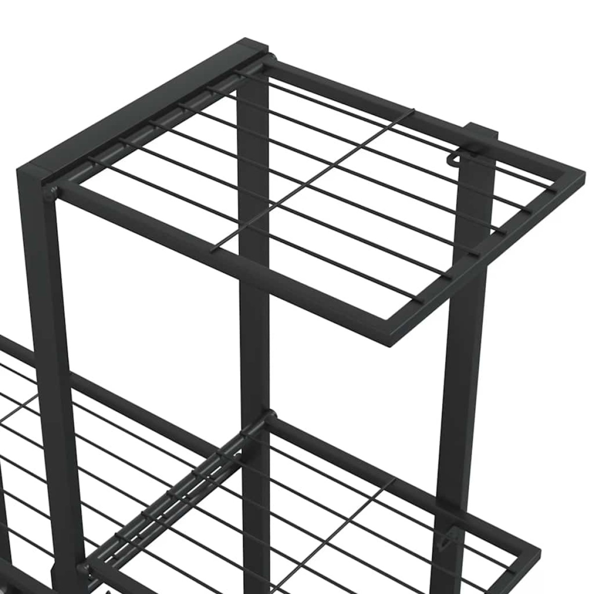 vidaXL Ανθοστήλη με Ρόδες Μαύρη 94,5 x 25 x 92,5 εκ. Μεταλλική