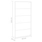 vidaXL Βάση για Πετσέτες Επιτοίχια Λευκή 60 x 10 x 116 εκ. Ατσάλινη