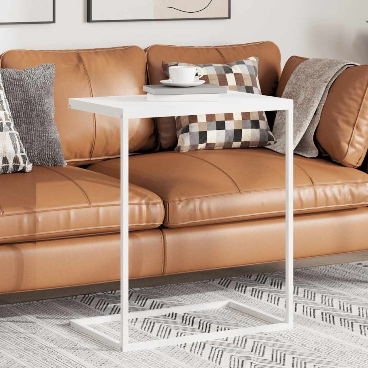 vidaXL Τραπέζι Βοηθητικό Λευκό 55x35x66εκ. από Επεξεργασμένο Ξύλο