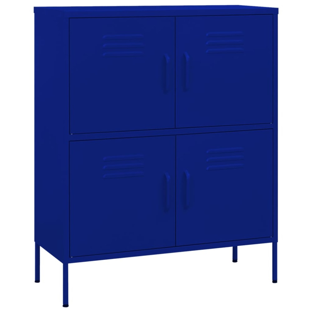 vidaXL Ντουλάπι Αποθήκευσης Ναυτικό Μπλε 80x35x101,5 εκ. από Ατσάλι