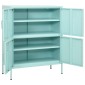 vidaXL Ντουλάπι Αποθήκευσης Χρώμα Μέντα 80 x 35 x 101,5 εκ. από Ατσάλι
