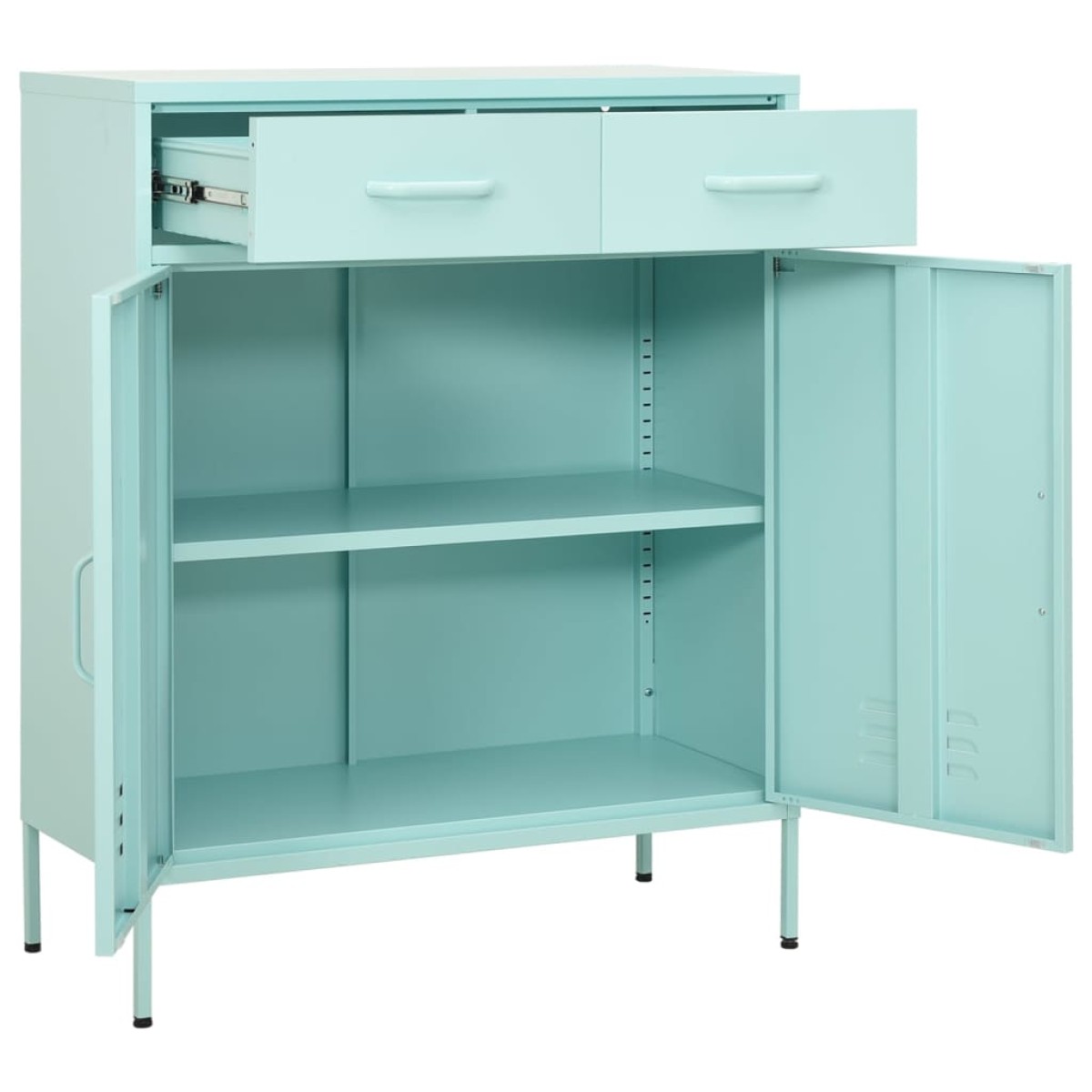 vidaXL Ντουλάπι Αποθήκευσης Χρώμα Μέντα 80 x 35 x 101,5 εκ. από Ατσάλι