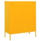 vidaXL Ντουλάπι Αποθήκευσης Μουσταρδί 80 x 35 x 101,5 εκ. Ατσάλινο