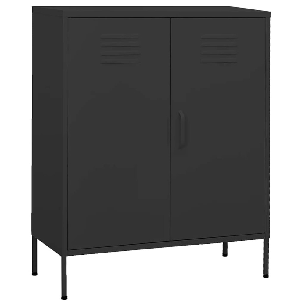 vidaXL Ντουλάπι Αποθήκευσης Ανθρακί 80 x 35 x 101,5 εκ. Ατσάλινο
