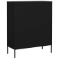 vidaXL Ντουλάπι Αποθήκευσης Μαύρο 80 x 35 x 101,5 εκ. Ατσάλινο