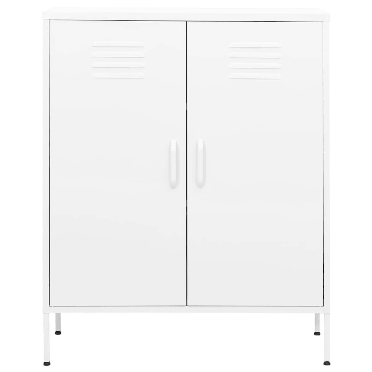 vidaXL Ντουλάπι Αποθήκευσης Λευκό 80 x 35 x 101,5 εκ. Ατσάλινο