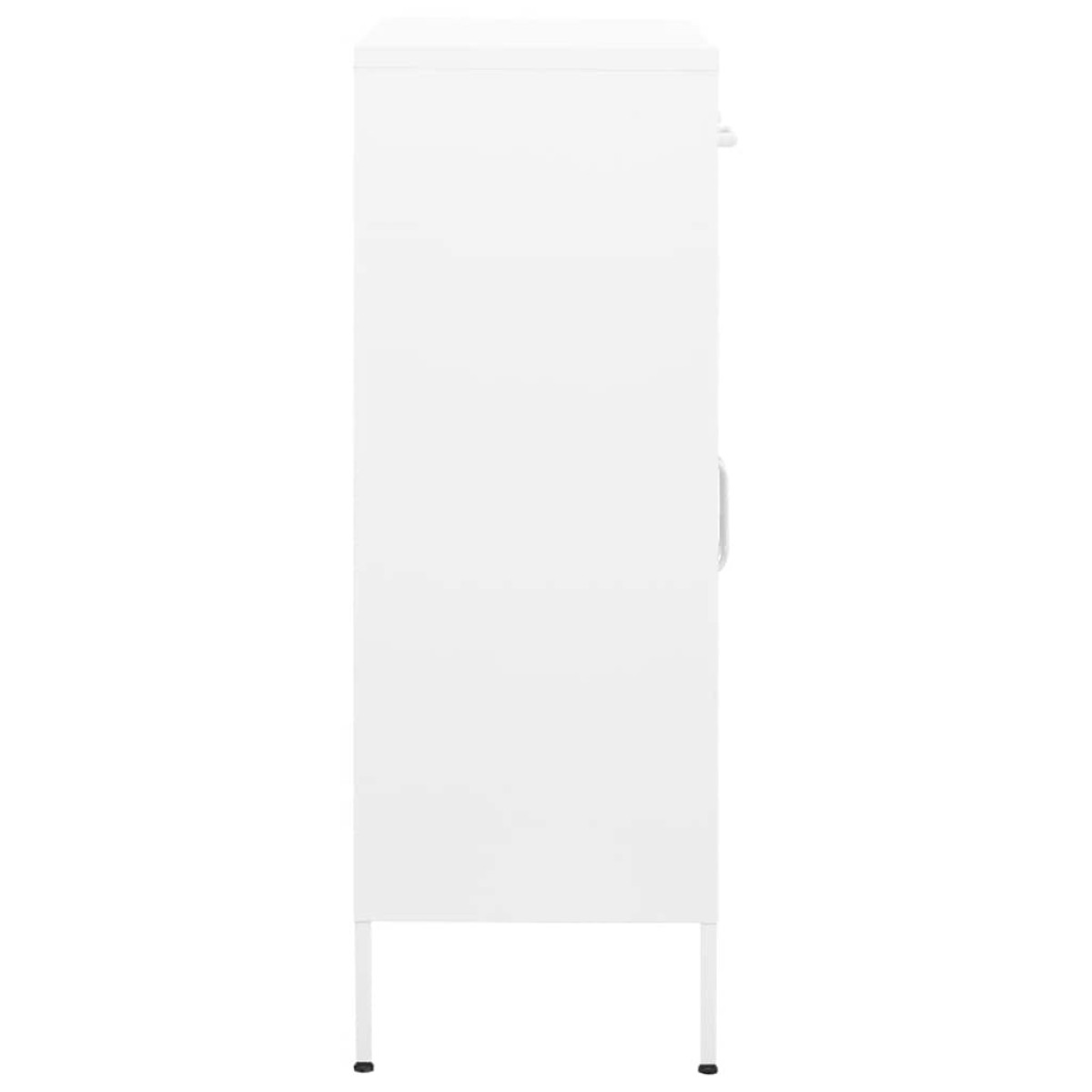 vidaXL Ντουλάπι Αποθήκευσης Λευκό 80 x 35 x 101,5 εκ. Ατσάλινο