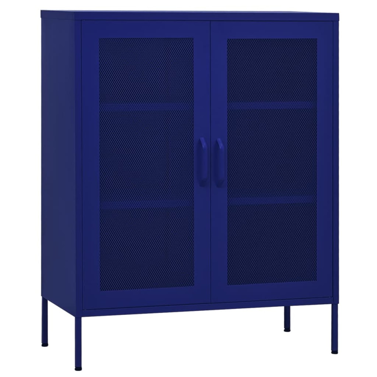 vidaXL Ντουλάπι Αποθήκευσης Ναυτικό Μπλε 80 x 35 x 101,5 εκ. Ατσάλινο